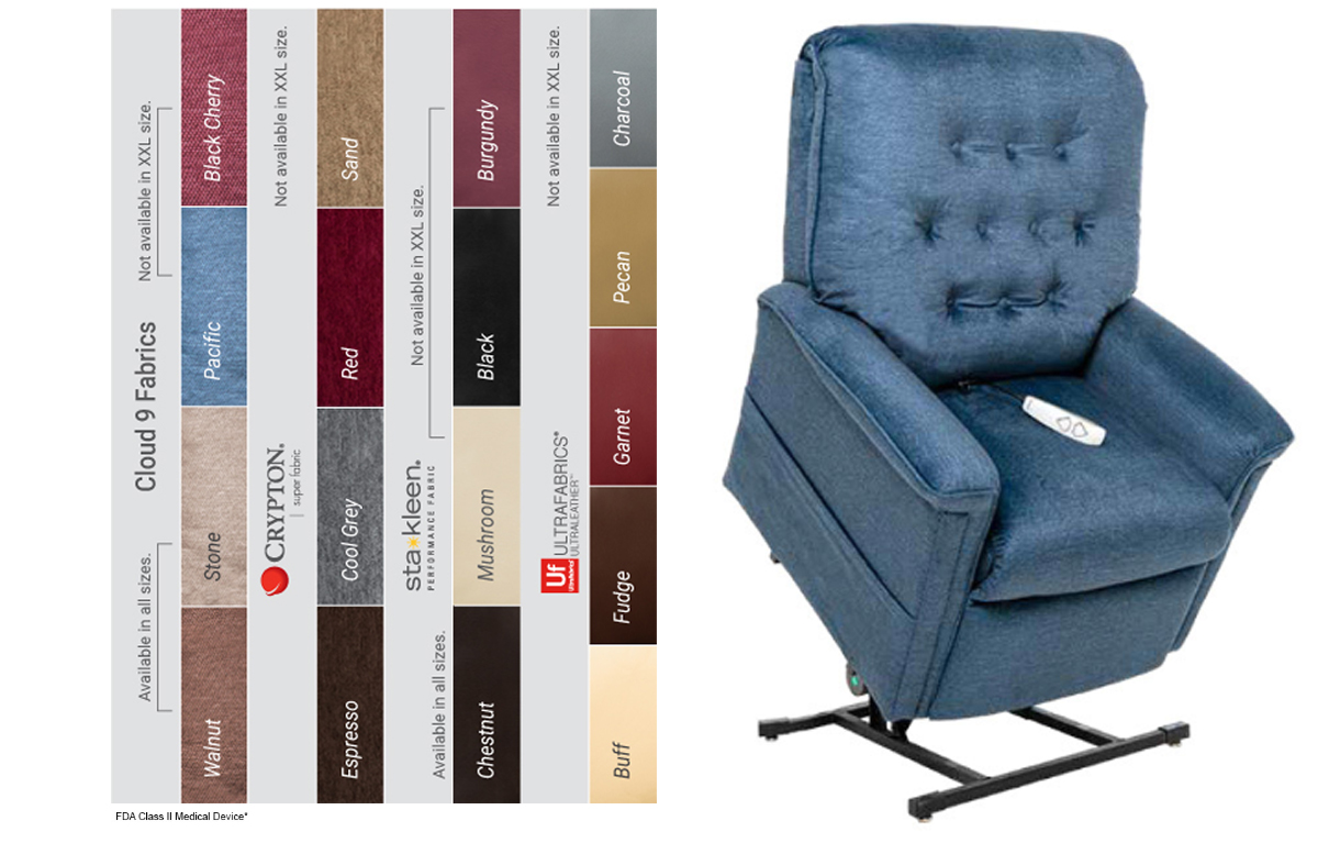 image of lc 358 power lift recliner colors