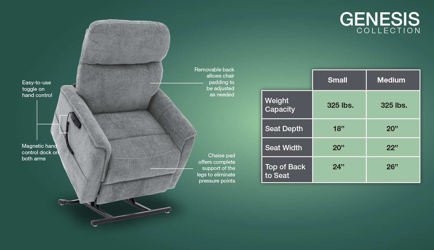 vivalift ultra plr 4955 power lift recliner specifications image