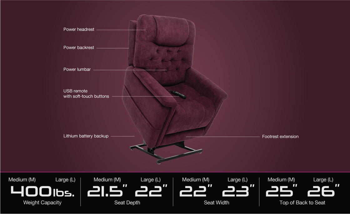 Brandon Mobility - Pride Legacy (PLR958) VivaLift Chair – Brandon